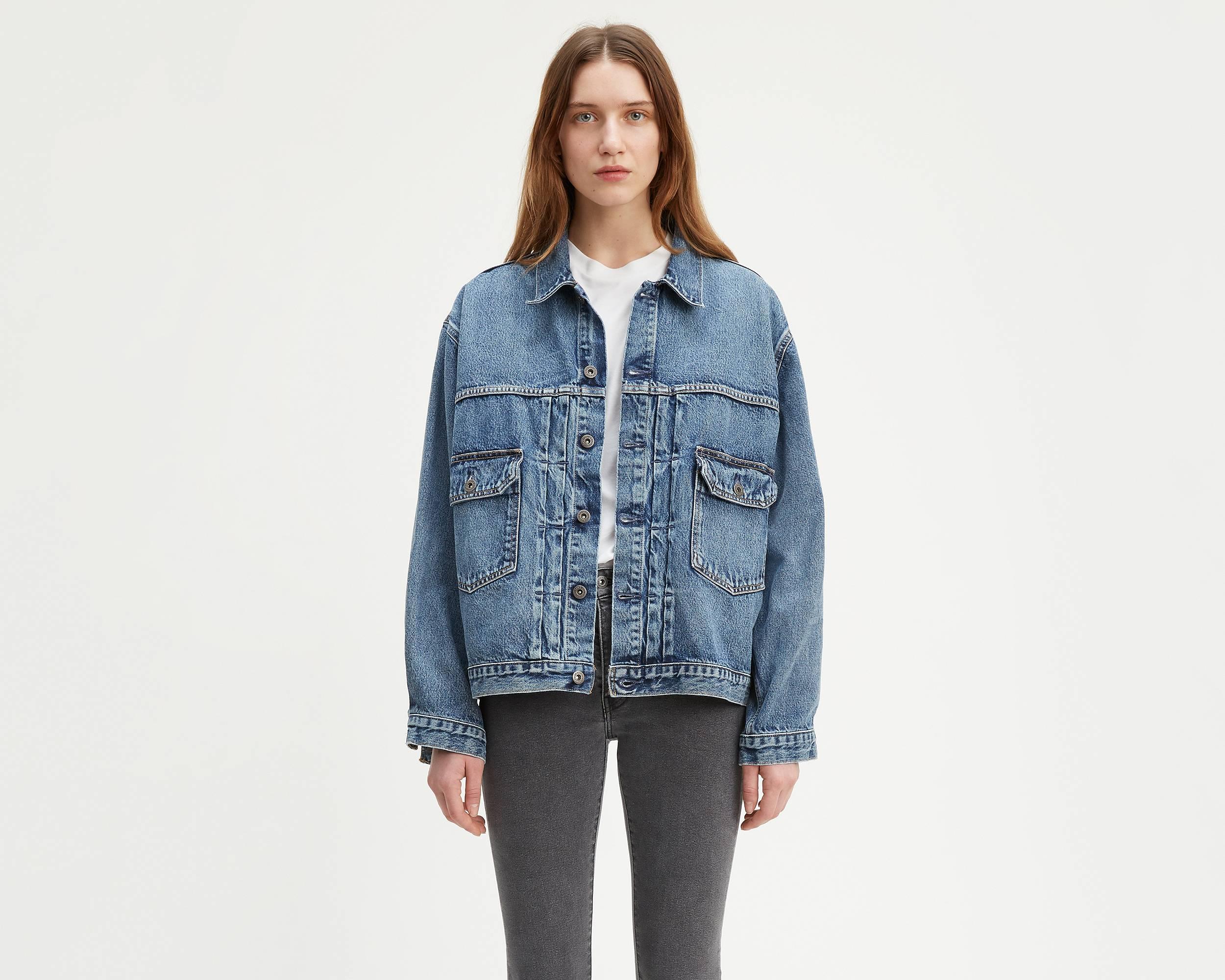 casaco de ganga levis feminino